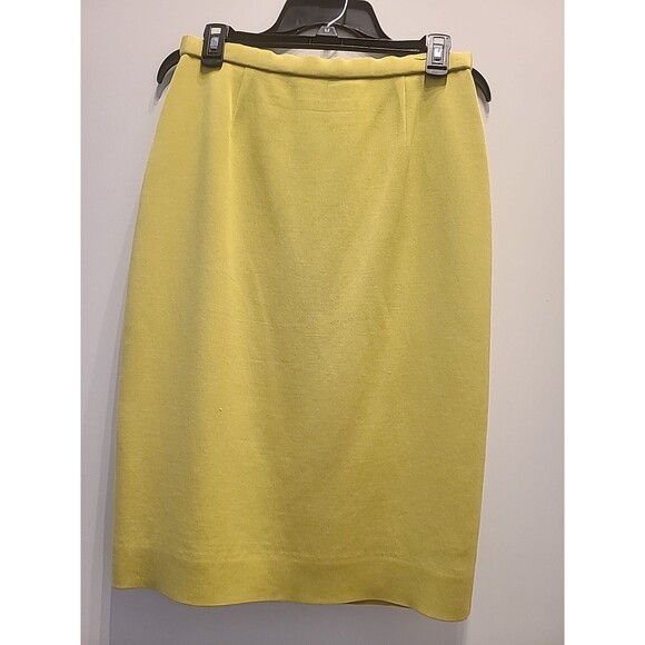 Vintage short Sleeve.Dana Buchanan Silk Skirt Suit Women’s size 6, 3 Pc Set Lime - Picture 10 of 16
